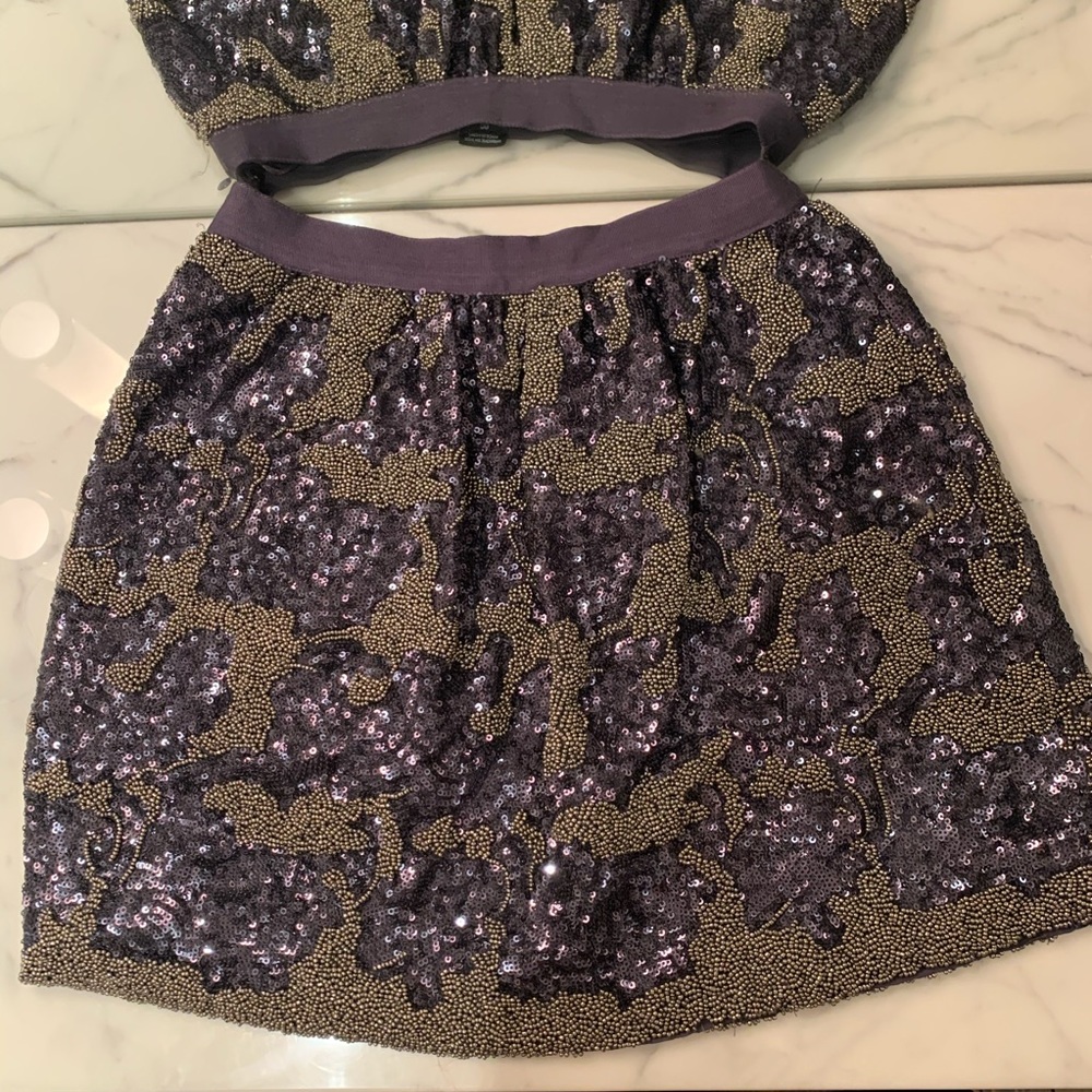 Club Monaco Beaded Mini Skirt